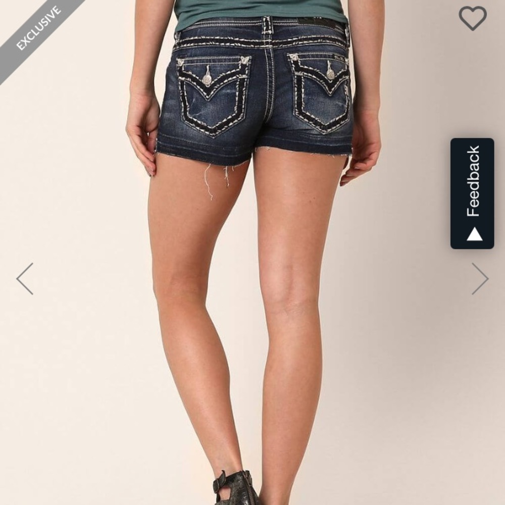 Miss Me signature stretch shorts